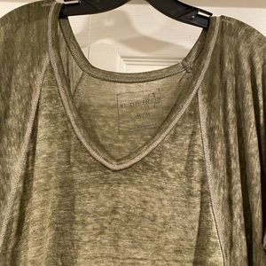 Free people Green tshirt.  Size med. slightly worn